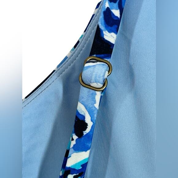 Andie Swim 'The Baia' One-Piece Swimsuit in Blue Floral - Size Small NWT - Picture 7 of 10